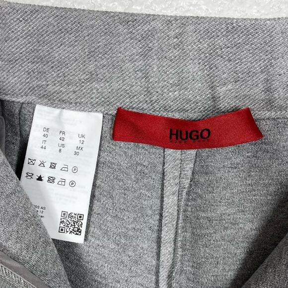 HUGO by Hugo Boss Womens Grey Tapered Fit Trouser Pant Size 8 - Picture 3 of 11